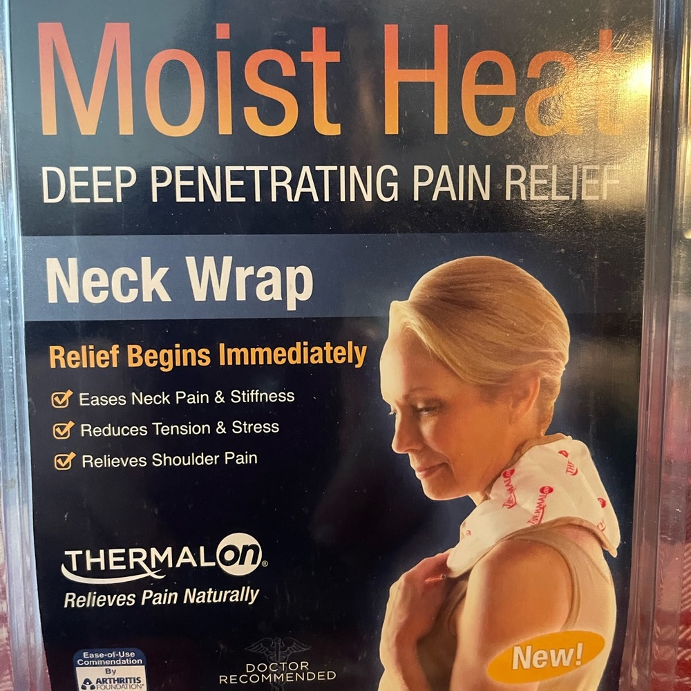 Neck heating pad/wrap. Takes away those pains and soar spots in your neck.